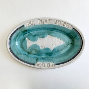 Sally Christopher Pike Place Market Seattle Fish Platter Studio Pottery 1989